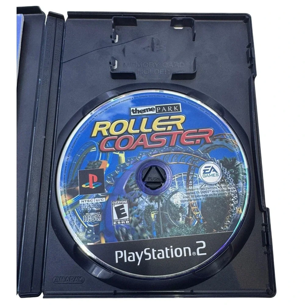 Theme Park Roller Coaster Sony PlayStation 2 PS2 Game EA Games Bullfrog